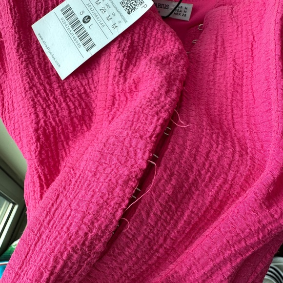 Stradivarius textured corset top in pink NWT - Picture 6 of 6